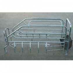 Paridera tubo gal. con dedos y balancín/frontal comedero inox 300mm