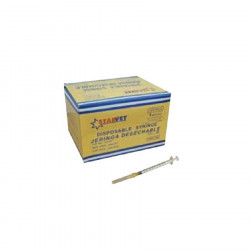 Jeringas desechables starvet 1ml con aguja (100uds)