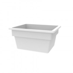 Depósito poliéster rectangular sin tapa