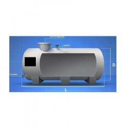 Depósito cilíndrico poliéster horizontal 