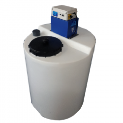 Conjunto depósito mezclador 120 litros con temporizador y motor 12v-220v 