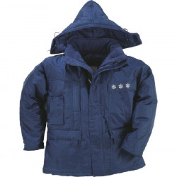 Chaqueta frío extremo de poliéster / algodón azul marino