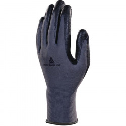 Guante tricotado 100% poliéster palma nitrilo negro VE722