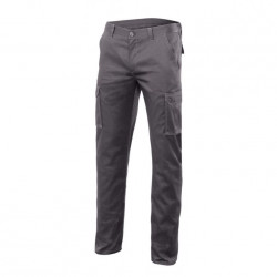 Pantalón multibolsillo stretch gris