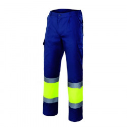 Pantalón forrado bic. av sup marino/inf amarillo