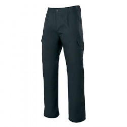 Pantalón multibolsillos negro forrado