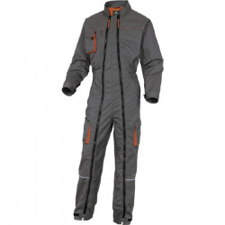 Buzo 2 zip M2 gris-naranja