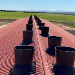 Chimenea completa 560/750 alto rendimiento (Tubo+Tejadillo ondulado)