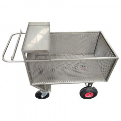 Carro movimiento de lechones inox. chapa perforada 4 Ruedas (116x57x63)