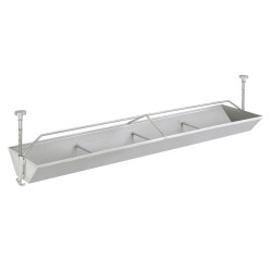 Comedero lineal iniciación inox con ganchos 150cm