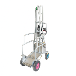 Carro de bajas autopropulsado con cabestrante eléctrico 48V chásis galvanizado en caliente