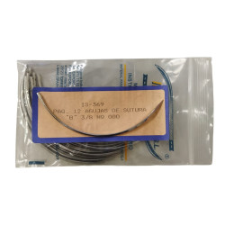 Aguja de sutura B 3/8 Nº000 (12 uds)
