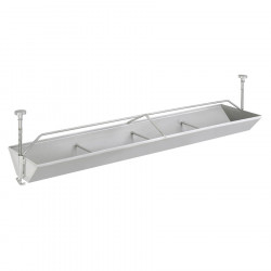 Comedero lineal iniciación inox con ganchos