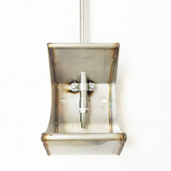 Bebedero cazoleta inox engorde + chupete + tubo inox 1,2 mts